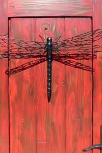 iron dragonflies for gate