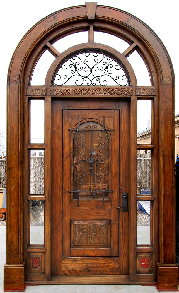 Door in arched surround