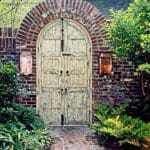 Arched gate with shutters