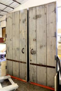 Back of doors before color enrichment