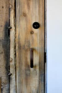 Handle and deadbolt on front entry