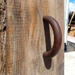 Handle of rustic front entry