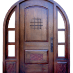 Arched Door with Sidelights Front