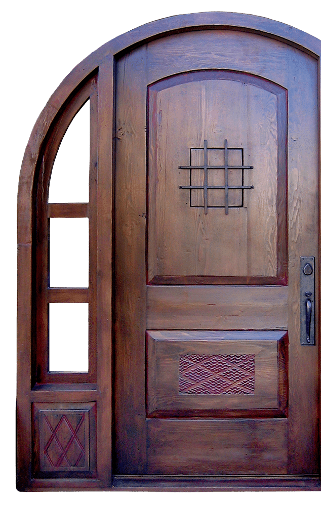 Arched Door with Sidelights