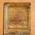 antique panel used to make door with carved panel
