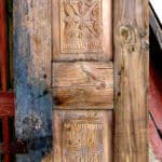 antique door used to make entry gate