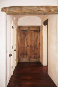 Installation photo of back of bedroom doors