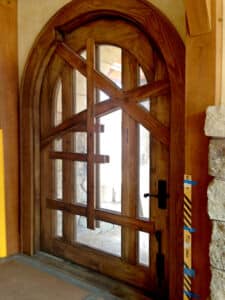 Arched Pintle Hinge Door installed
