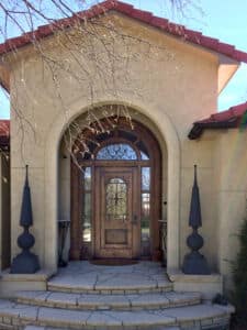 Arched door with transom install