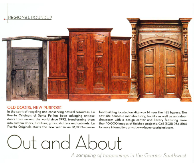 La Puerta Originals featured in Phoenix Home & Garden
