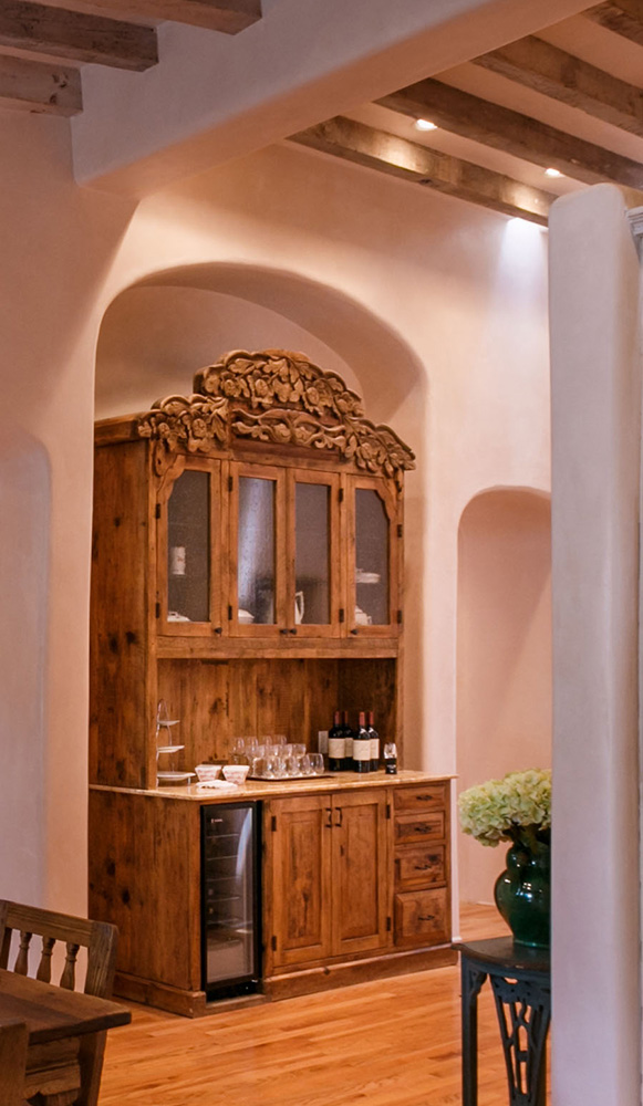Custom wine bar cabinet