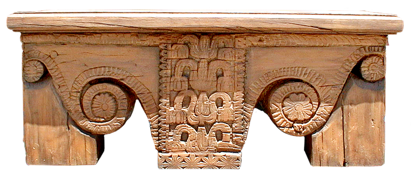 Antique corbel bench