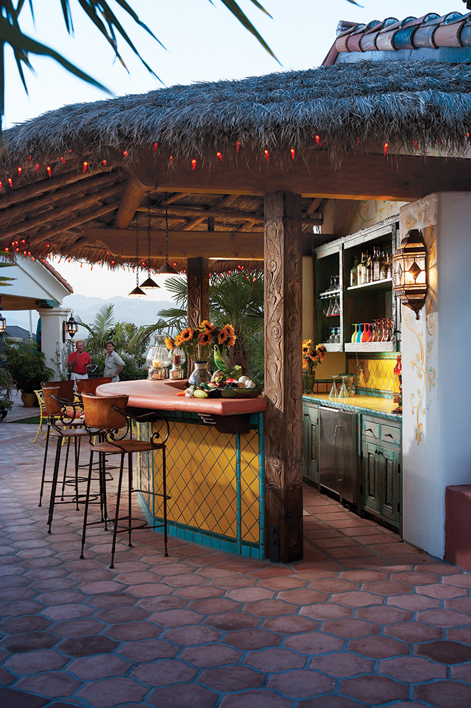 Poolside outdoor bar