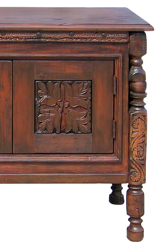 8405C-Table-Front-crop Buffet with carved panels and legs