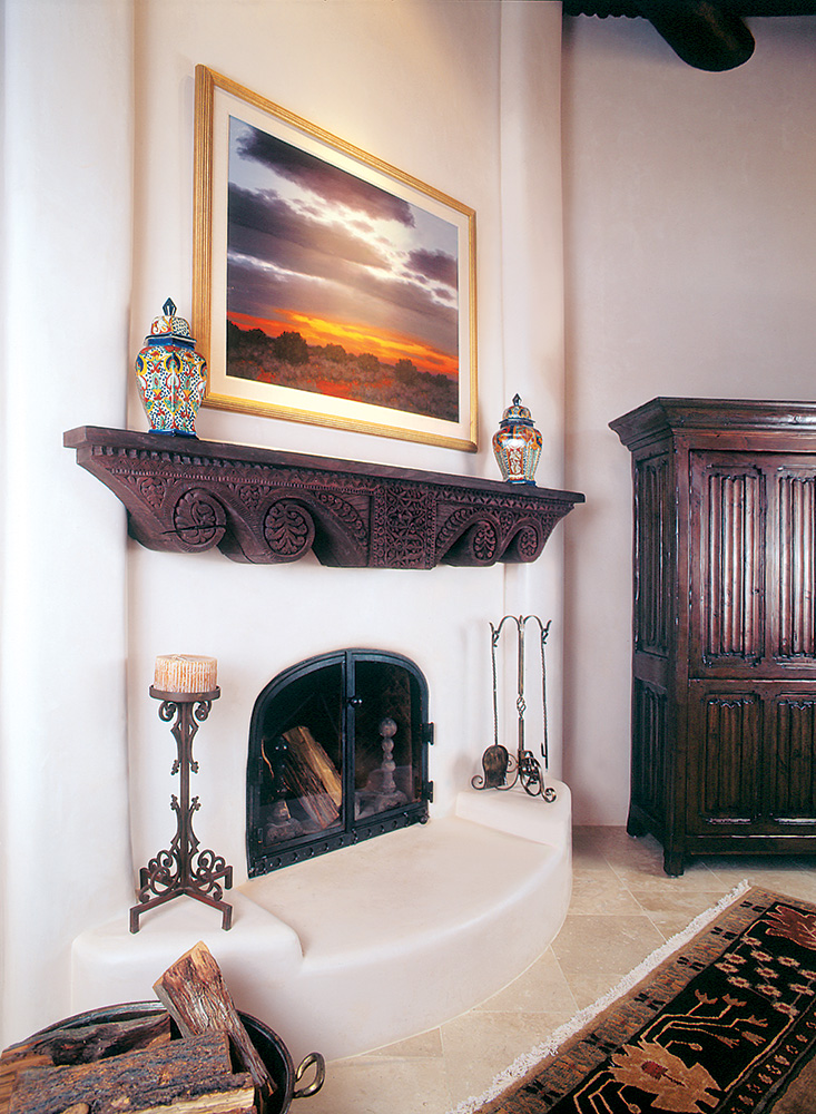 0000168_0000334 Antique corbel fireplace mantel