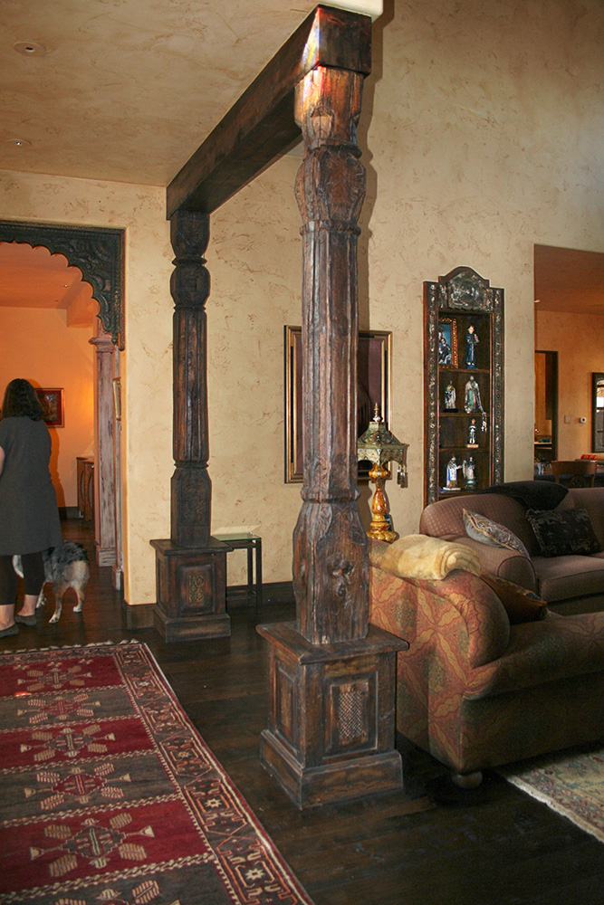 Antique column architectural accents