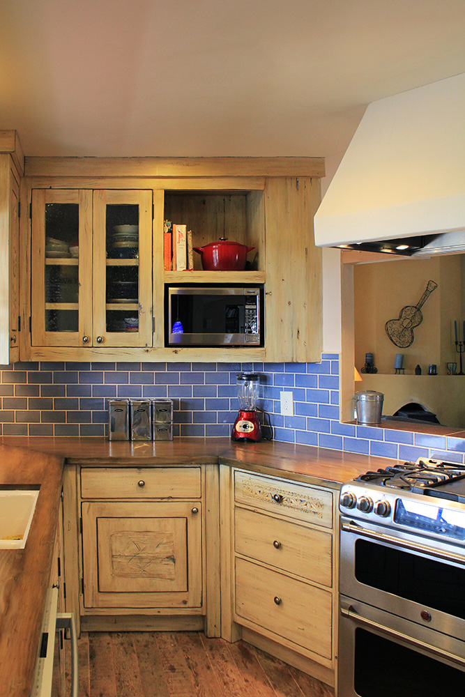 Kitchen Cabinets with Antique Panels