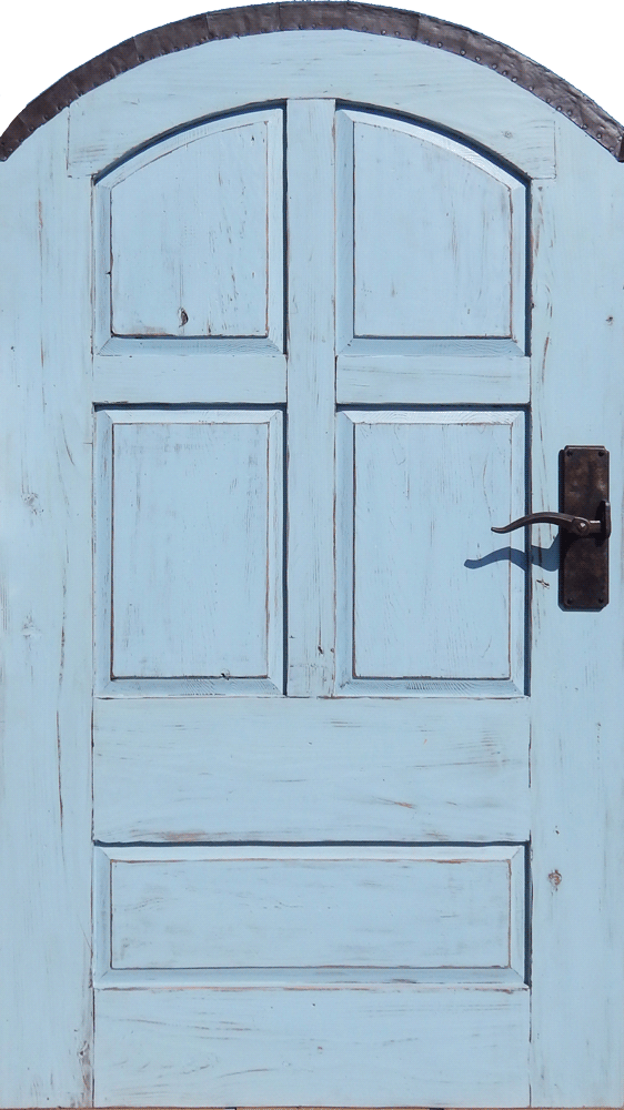 Arched blue gate