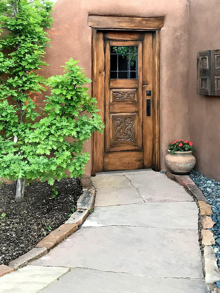 Carved gate with window