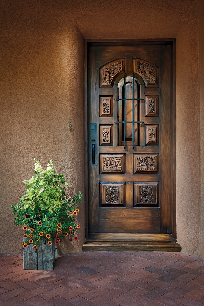 Carved Front Door