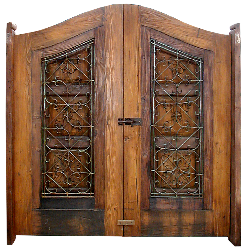 Gate with grilled shutters