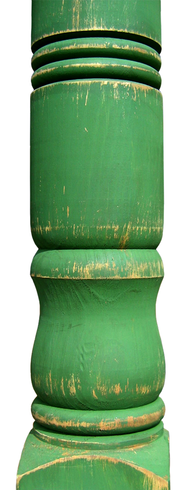 custom turned columns detail