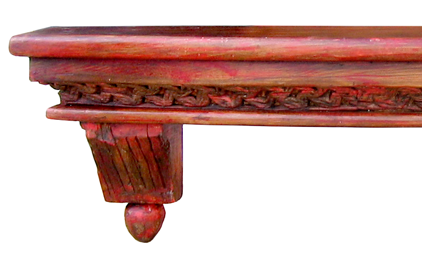 curved fireplace mantel
