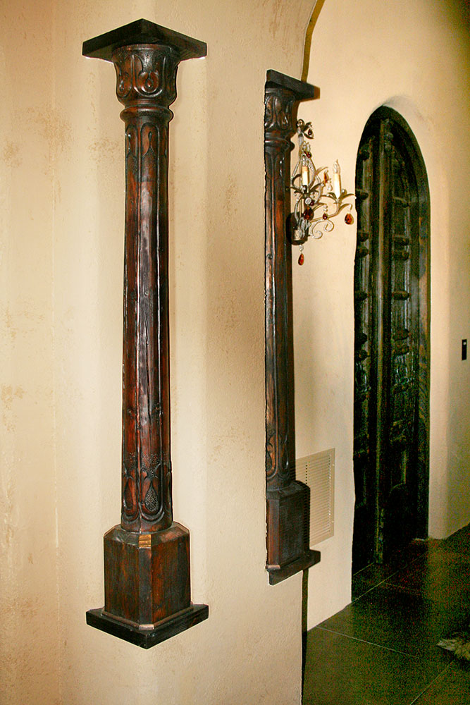 Built-in antique columns