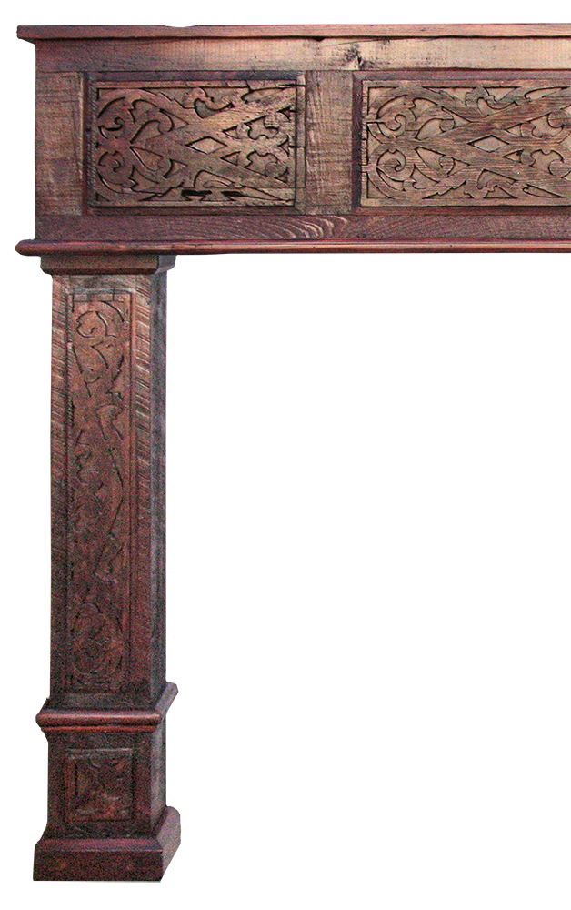 8975-05-Mantel-3-crop Fireplace mantel and surround detail photo