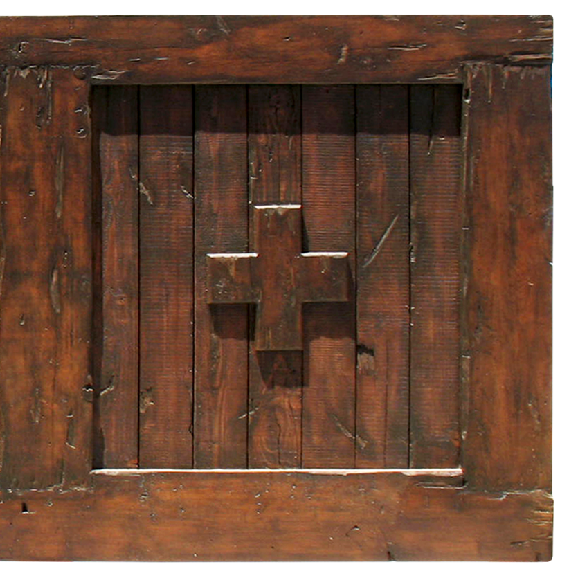 Wooden driveway gate