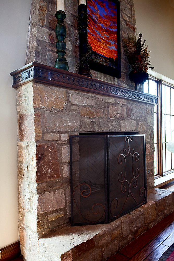 9343-01-Mantel-front Antique carving fireplace mantel