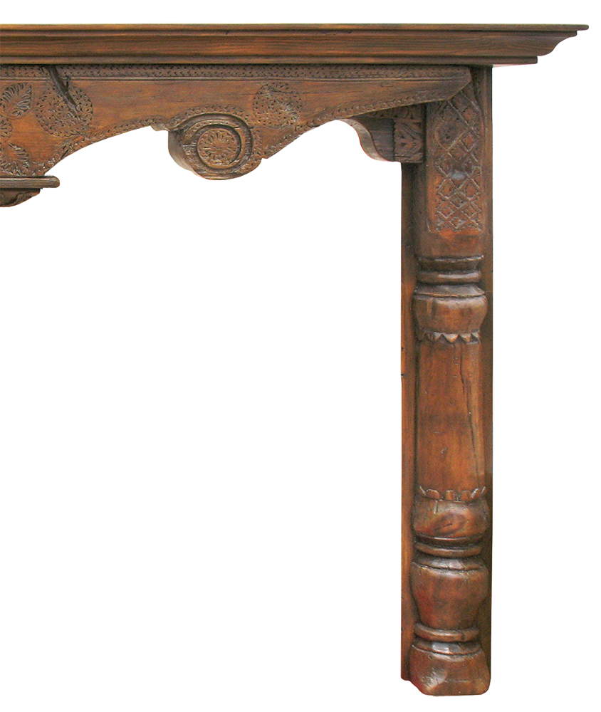 corbel and column mantel