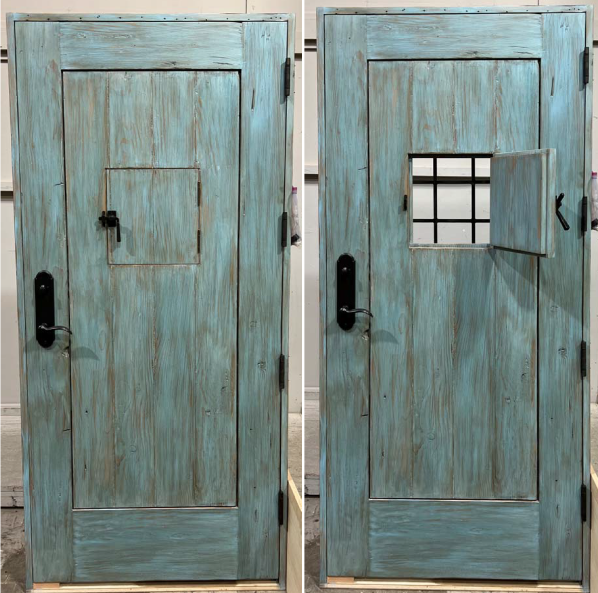 11663-04-Doors2 Blue Door with Peep and Grillwork