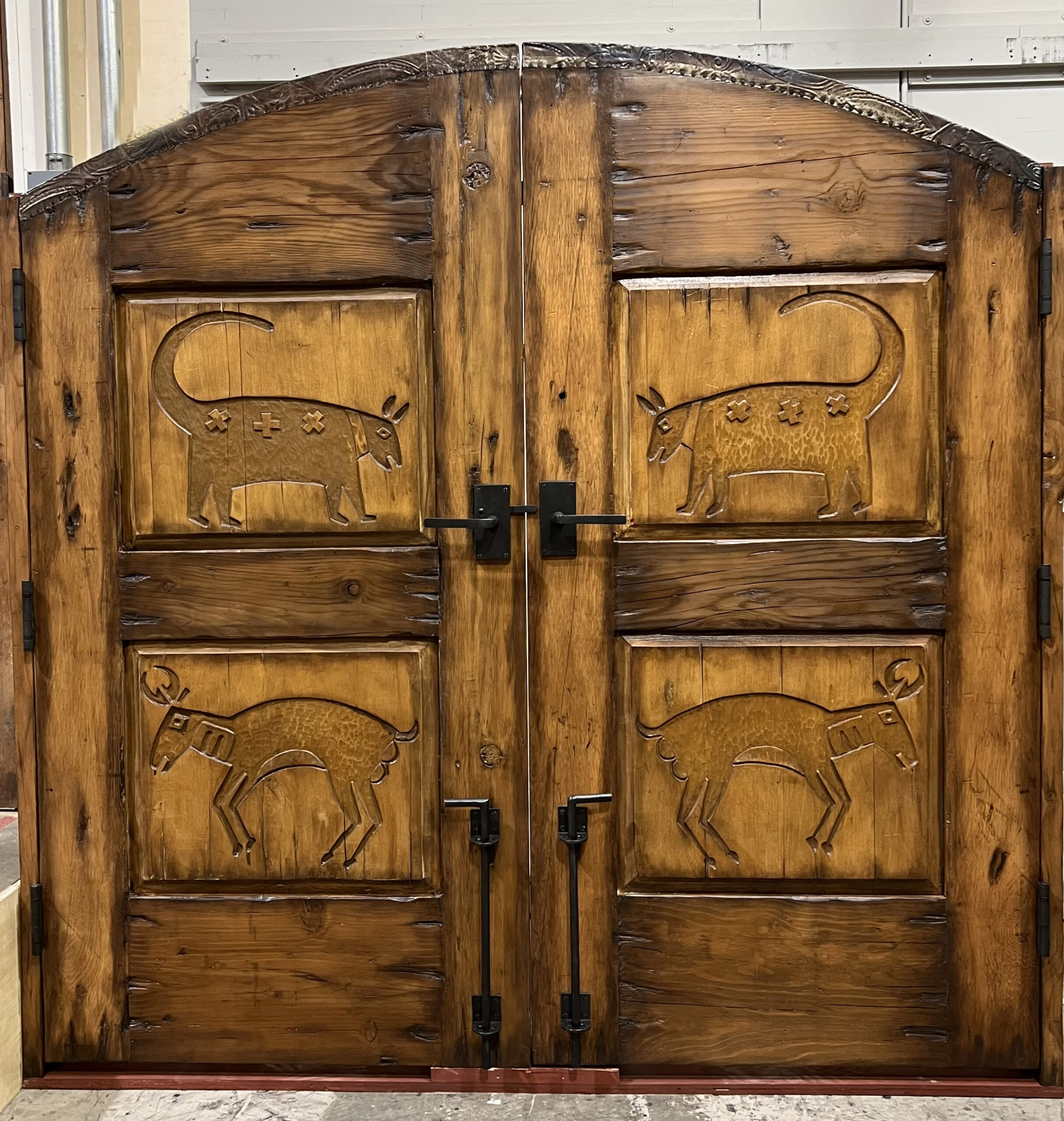 Entry Gate with carved panels